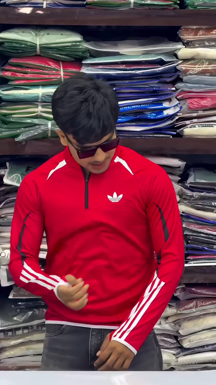 Menβs Full Sleeve Polo T-Shirt with Chain Collar - Image 5