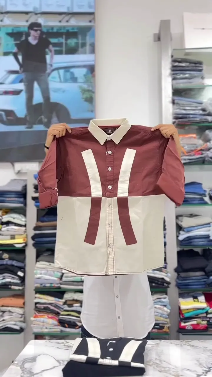 Casual Cool Contrast Pocket Colourblocked Oversized Shirt - Image 3