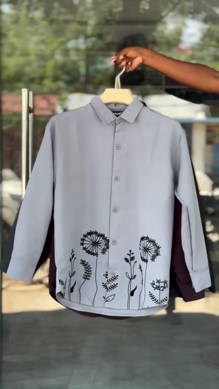 Premium Slim Fit Floral Artistry Party Shirt