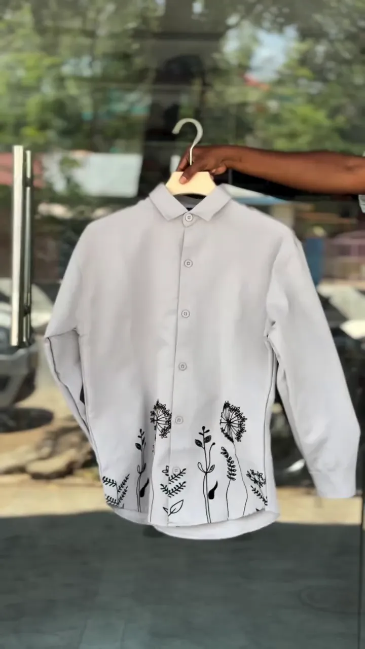Premium Slim Fit Floral Artistry Party Shirt - Image 3