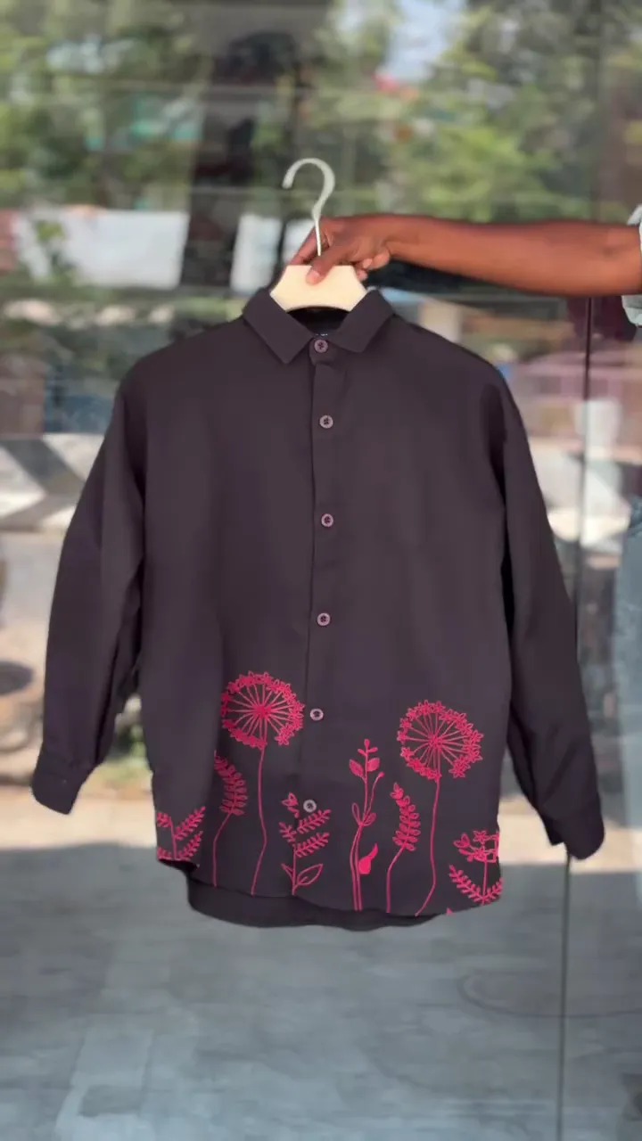Premium Slim Fit Floral Artistry Party Shirt - Image 4