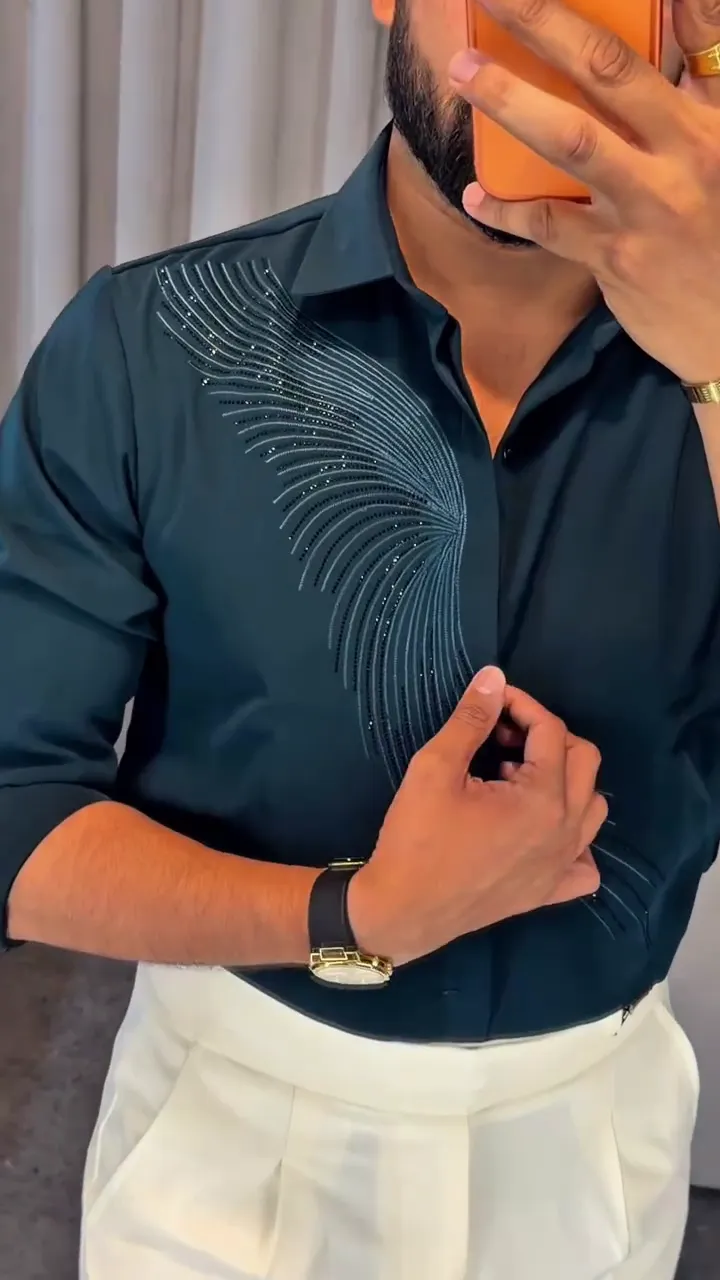 Men Slim Fit Formal Shirt - Image 6