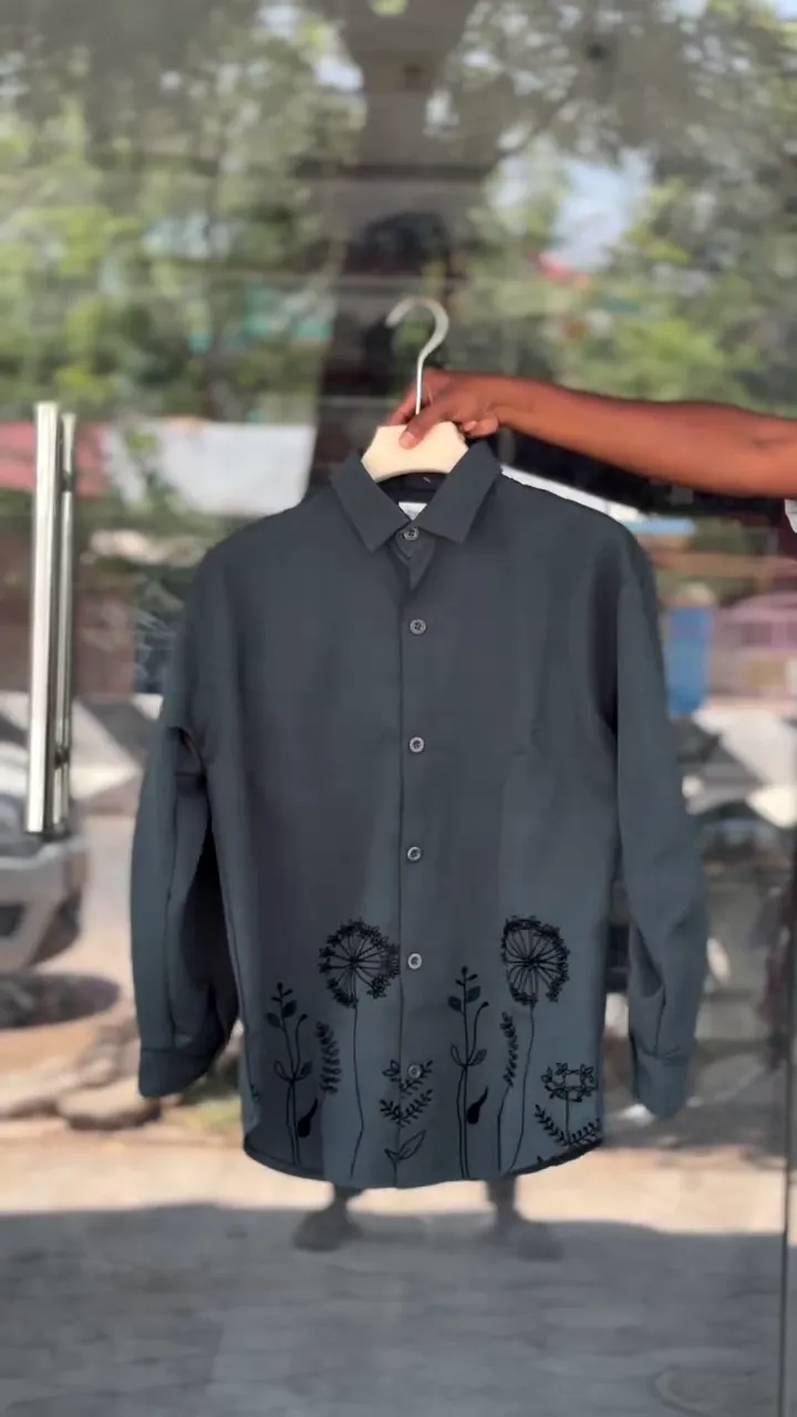 Premium Slim Fit Floral Artistry Party Shirt - Image 5