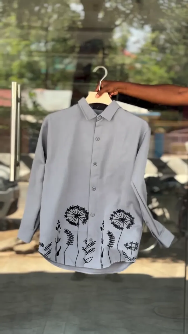 Premium Slim Fit Floral Artistry Party Shirt - Image 7