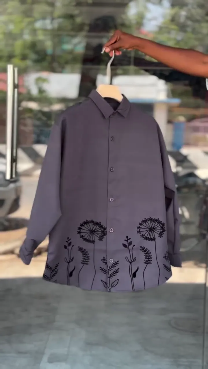 Premium Slim Fit Floral Artistry Party Shirt - Image 8
