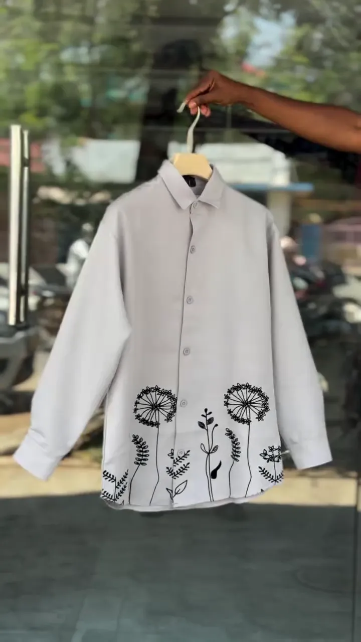 Premium Slim Fit Floral Artistry Party Shirt - Image 9