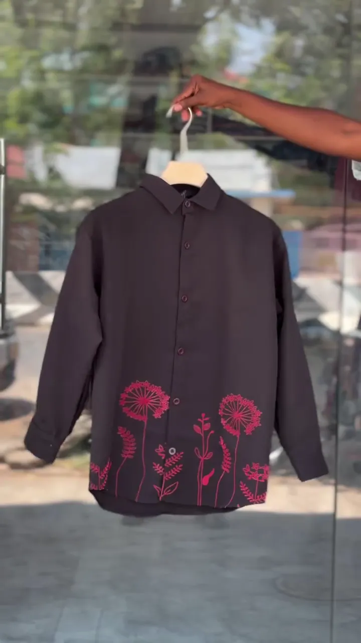 Premium Slim Fit Floral Artistry Party Shirt - Image 10