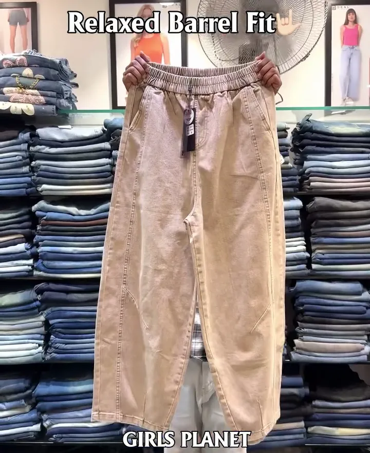 Relaxed Barrel Fit Denim Jeans - Image 2